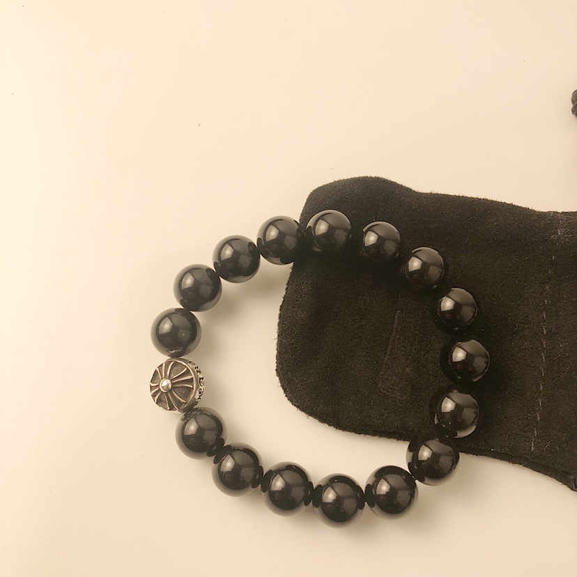 Chrome Hearts 品质克罗心Chrome hearts 黑曜石手链