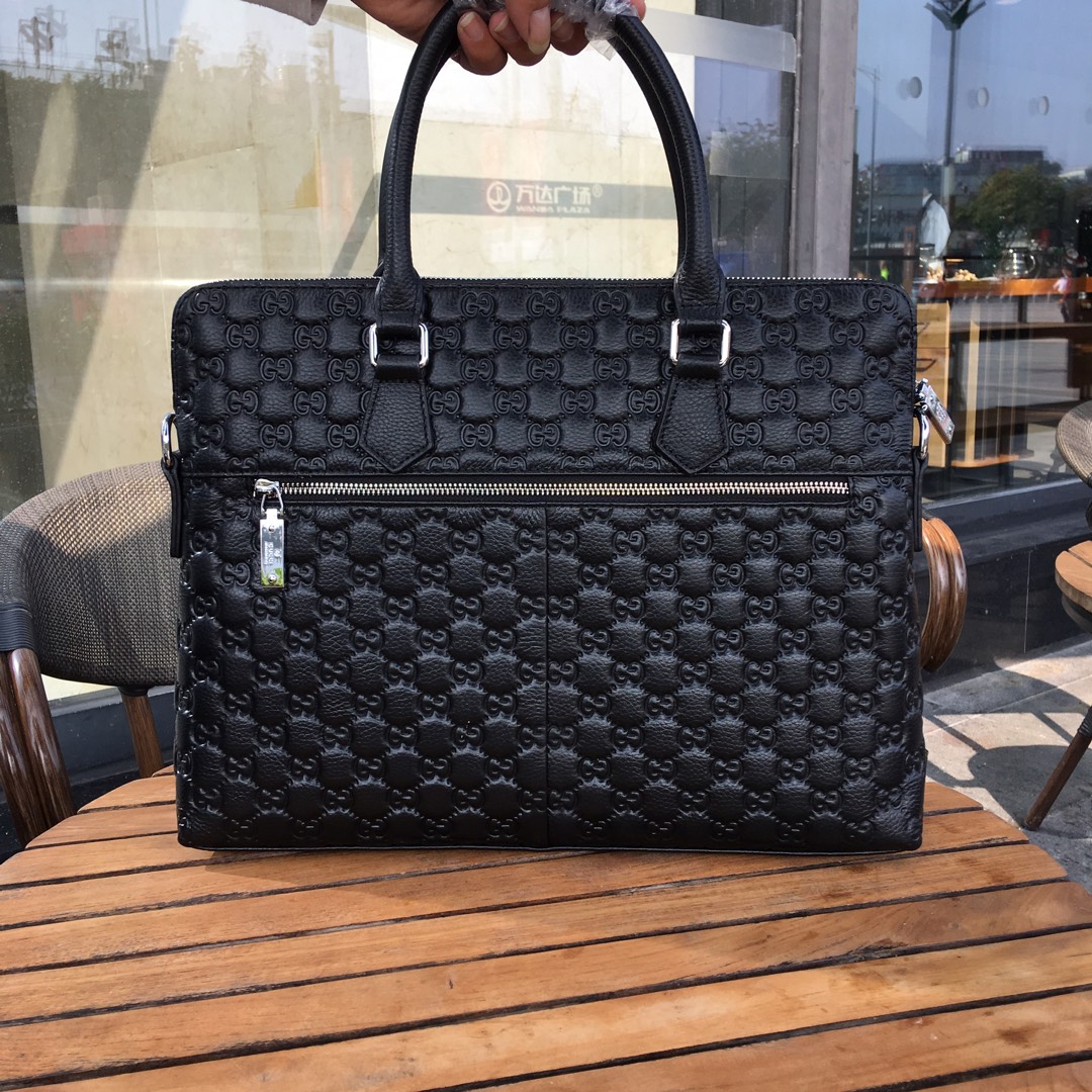GUCCI古奇 独家新款，【型号】301-1[强]商务休闲包【尺寸】38-28-6cm【颜色】黑色 高端