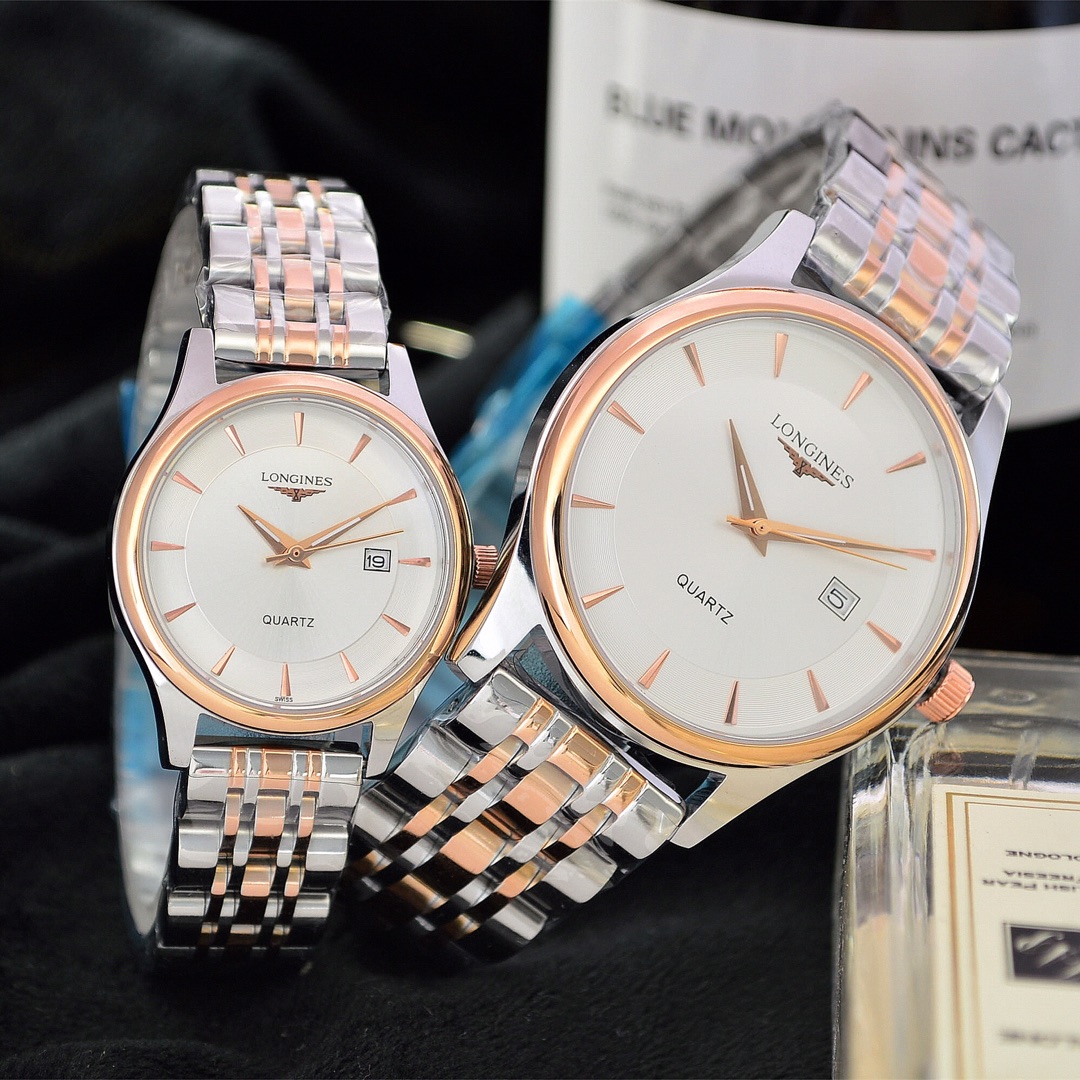 Longines 浪琴-Longines 情侣对表 进口石英机芯 蓝宝石玻璃 316L精钢表壳 精钢表带 简约休闲 大方 男款直径40mm 厚度8mm 女款直径30mm 厚度8mm