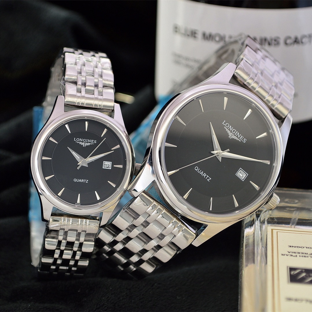 Longines 浪琴-Longines 情侣对表 进口石英机芯 蓝宝石玻璃 316L精钢表壳 精钢表带 简约休闲 大方 男款直径40mm 厚度8mm 女款直径30mm 厚度8mm