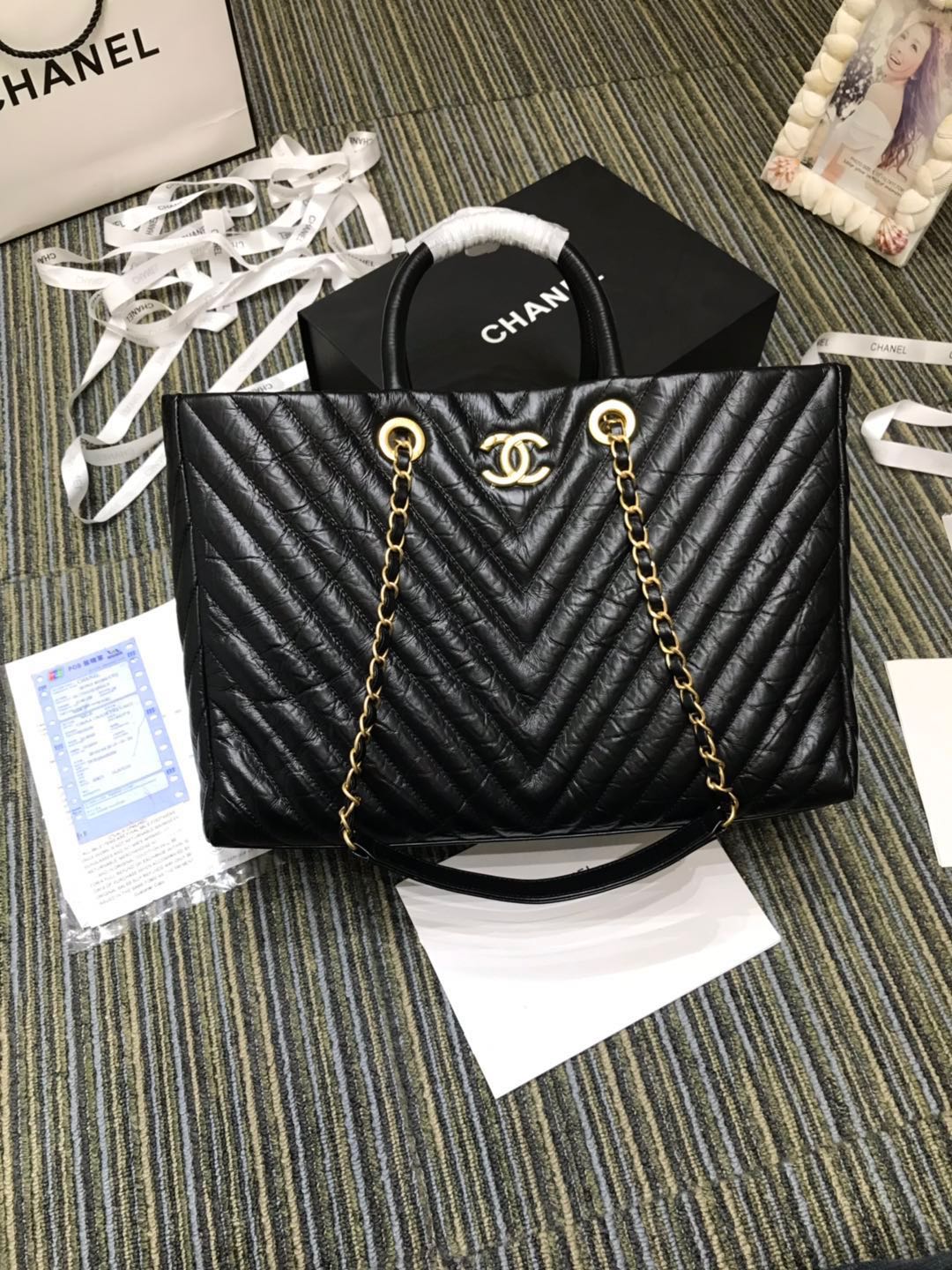 ️💕 A93525# '18 Fall/Winter new arrival Large Shopping Bag, V-chevron 2