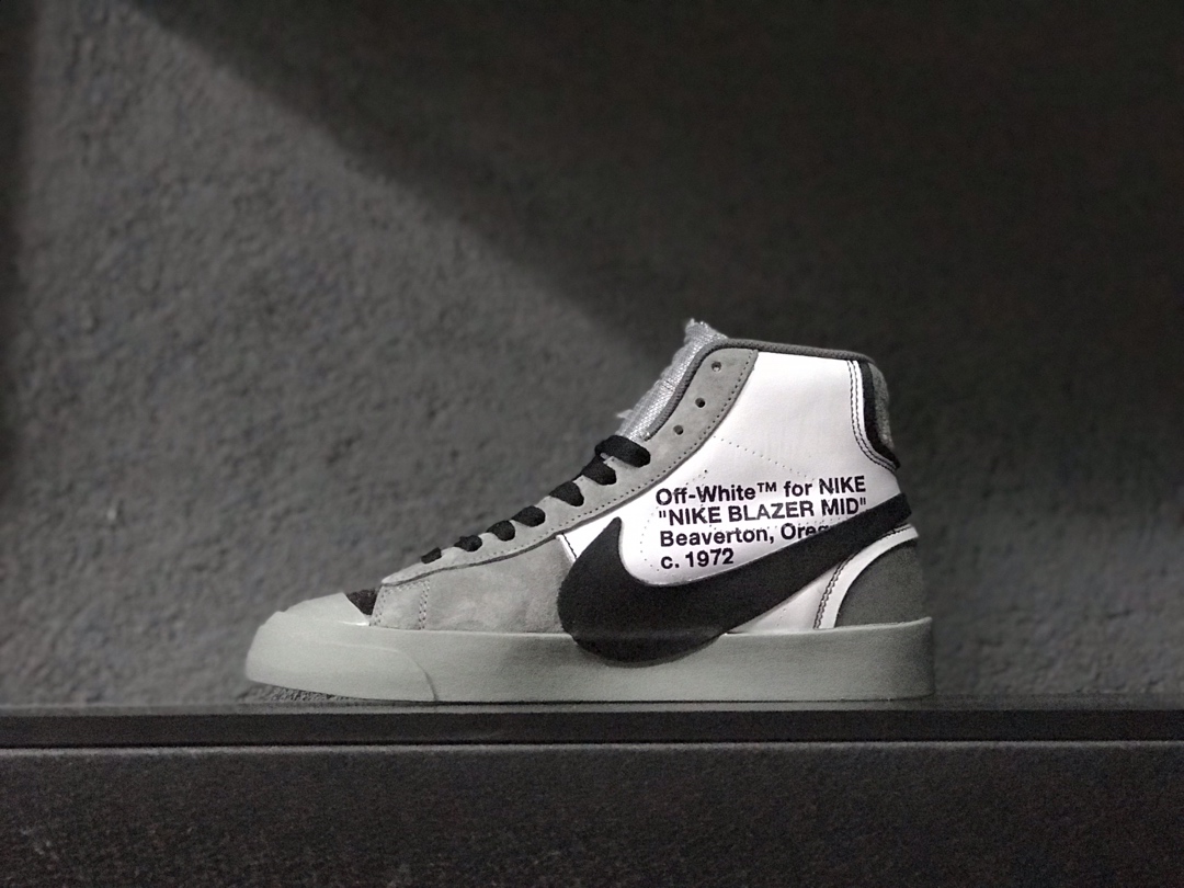 170开拓者OW超限量联名 Nike Blazer Mid Off-White Virgil The Ten 货号：AA3832-001