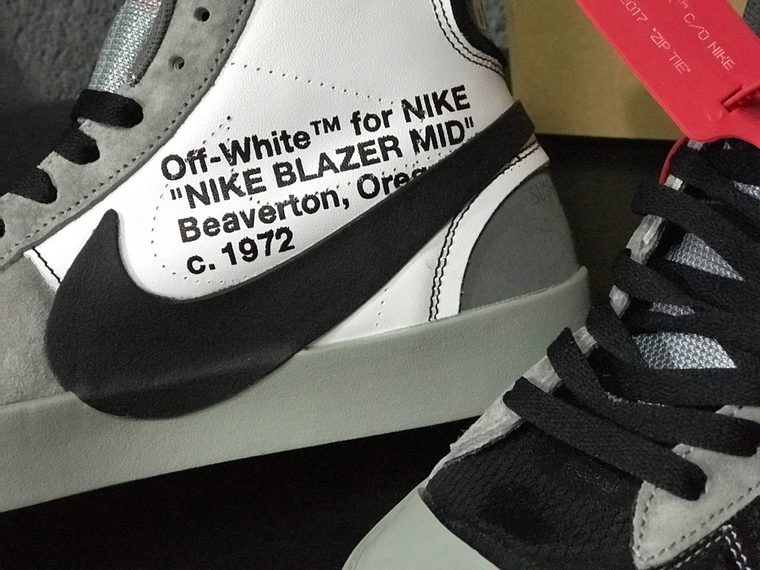 170开拓者OW超限量联名 Nike Blazer Mid Off-White Virgil The Ten 货号：AA3832-001