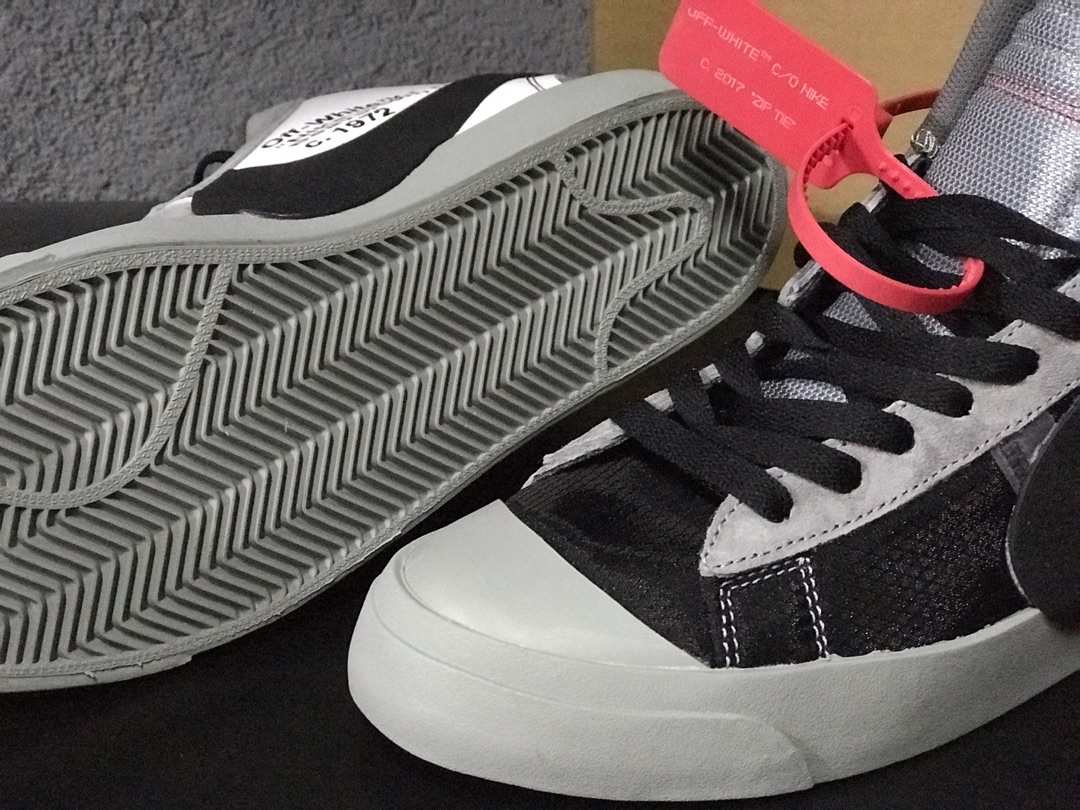 170开拓者OW超限量联名 Nike Blazer Mid Off-White Virgil The Ten 货号：AA3832-001