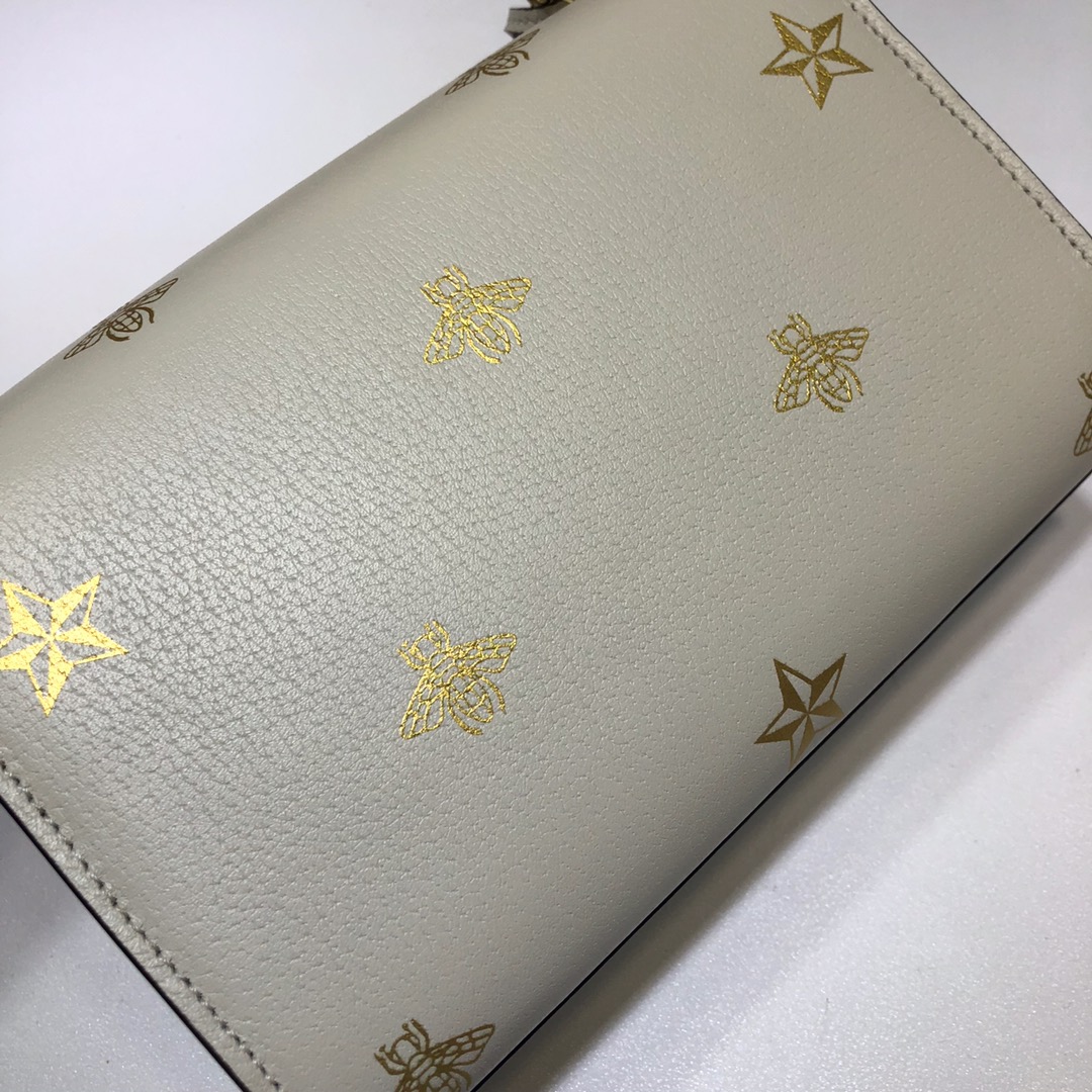 GUCCI古驰Padlock系列蜜蜂星星小号肩背包432182