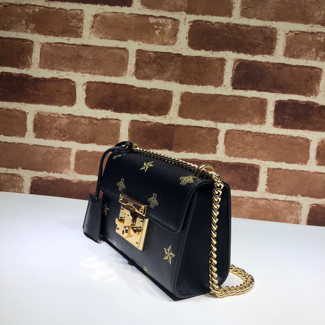 GUCCI古驰Padlock系列蜜蜂星星小号肩背包432182