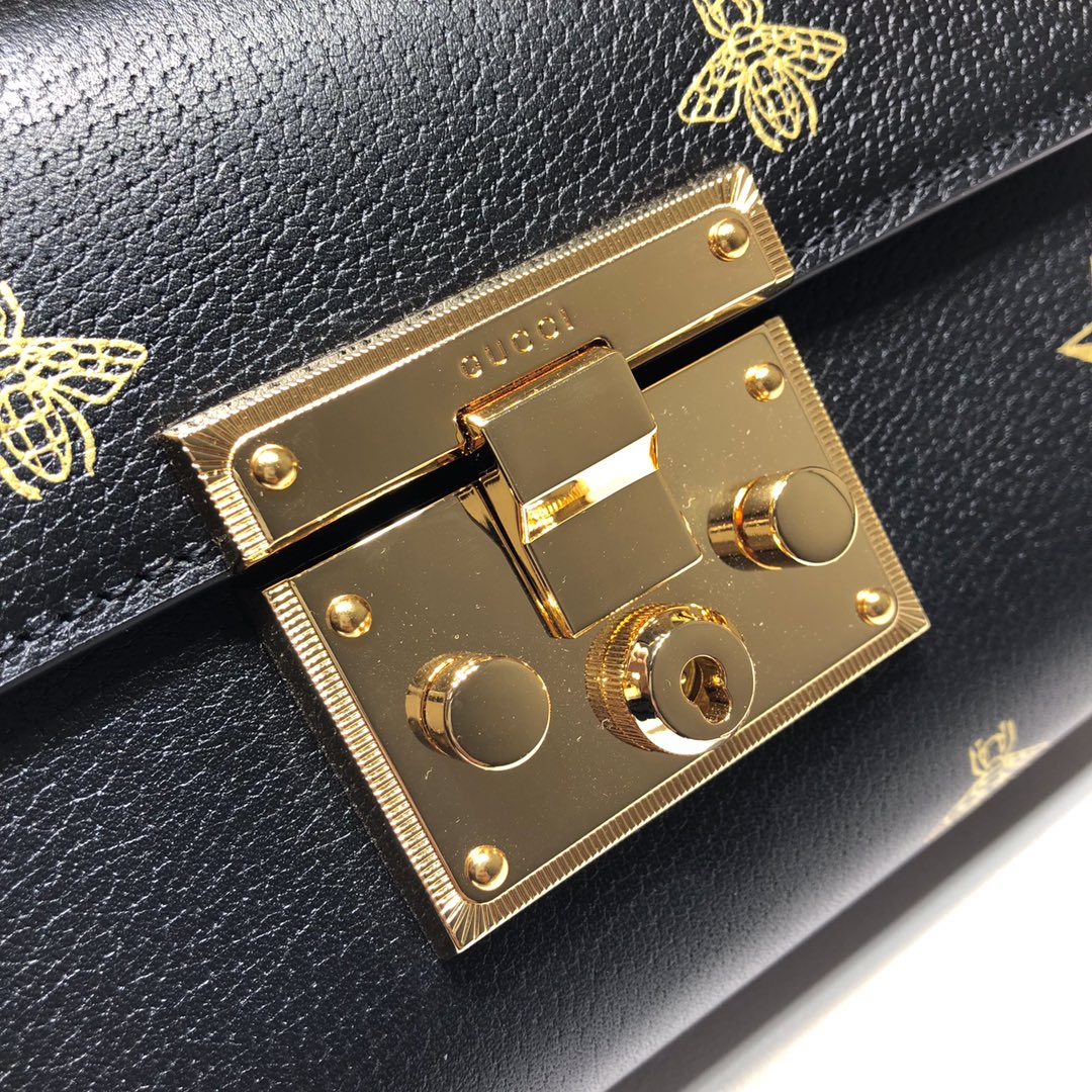 GUCCI古驰Padlock系列蜜蜂星星小号肩背包432182