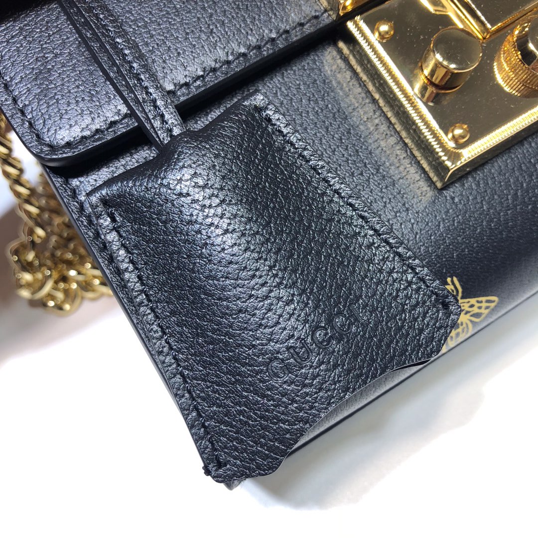 GUCCI古驰Padlock系列蜜蜂星星小号肩背包432182