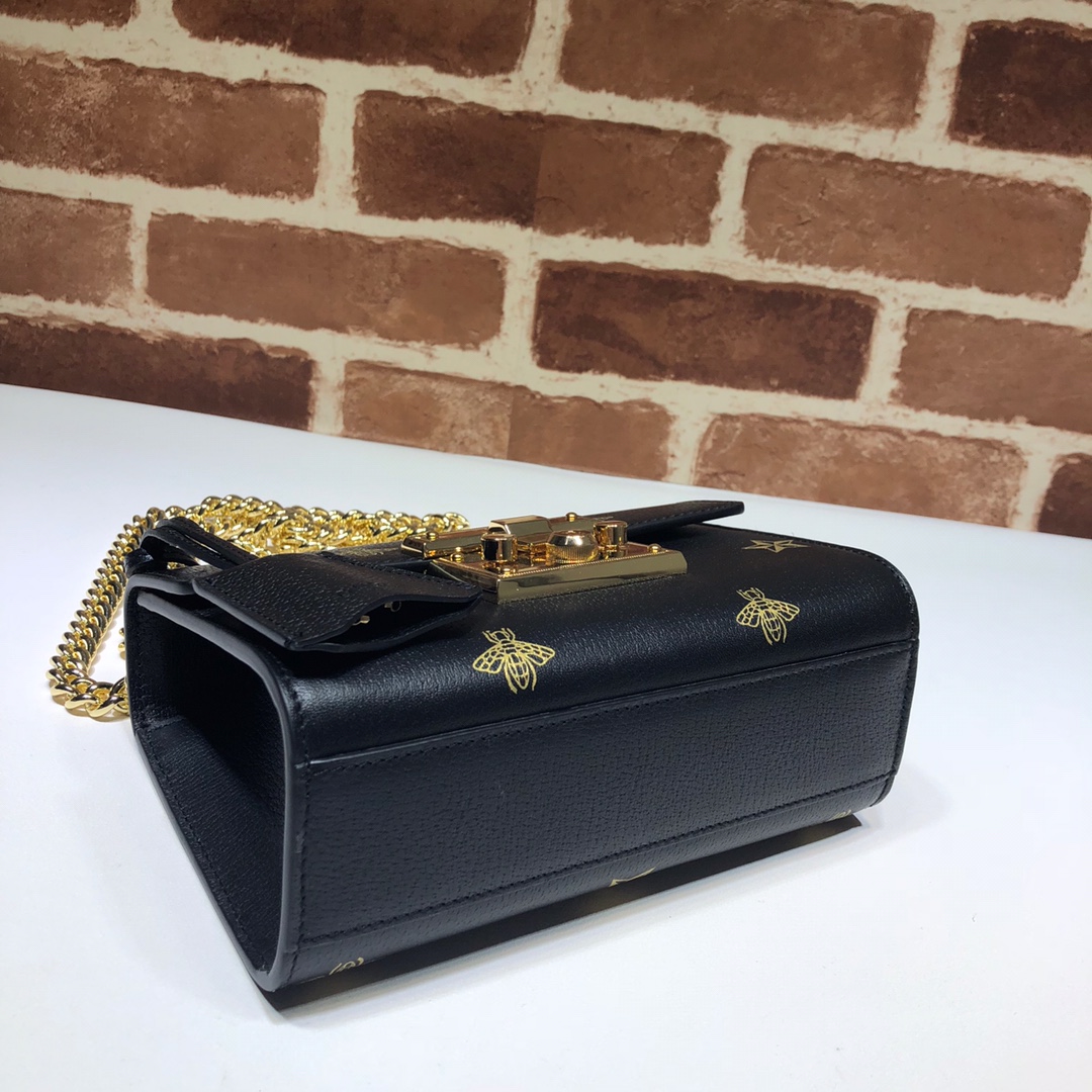 GUCCI古驰Padlock系列蜜蜂星星小号肩背包432182