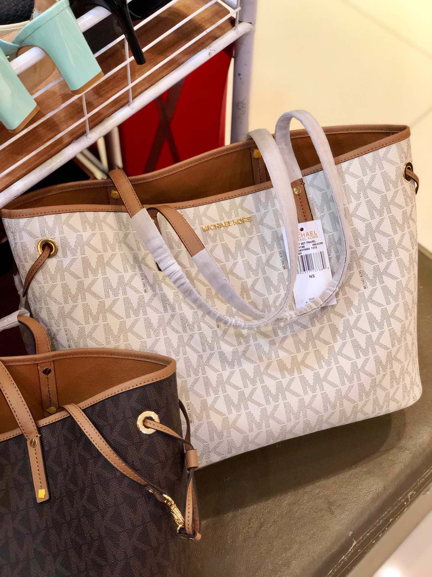 Michael Kors ～MK纯原印花购物袋 附带挽手包 御用PVC字母印花料 假一陪十 耐磨耐刮绝对经用