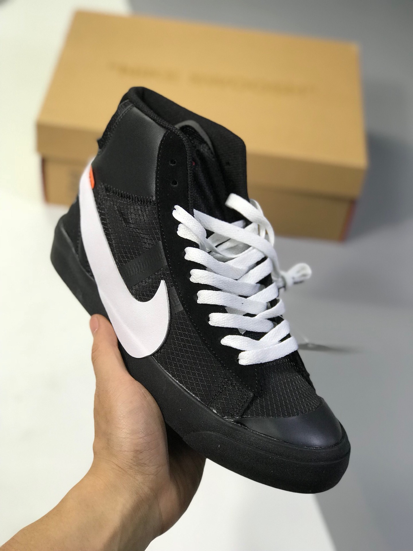 170耐克 The 10: Nike Blazer Mid 高邦板鞋 开拓者联名OW 原装鞋型走线 纯原底 头层