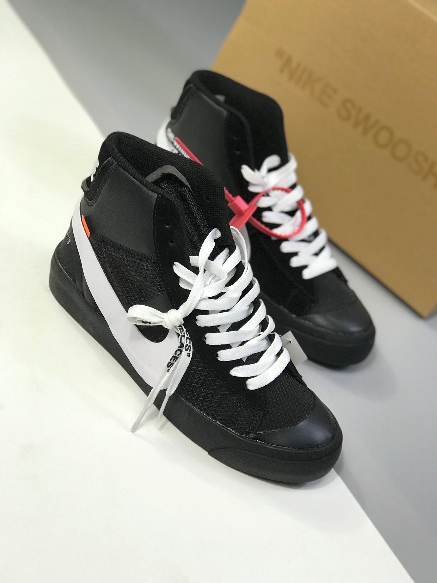 170耐克 The 10: Nike Blazer Mid 高邦板鞋 开拓者联名OW 原装鞋型走线 纯原底 头层