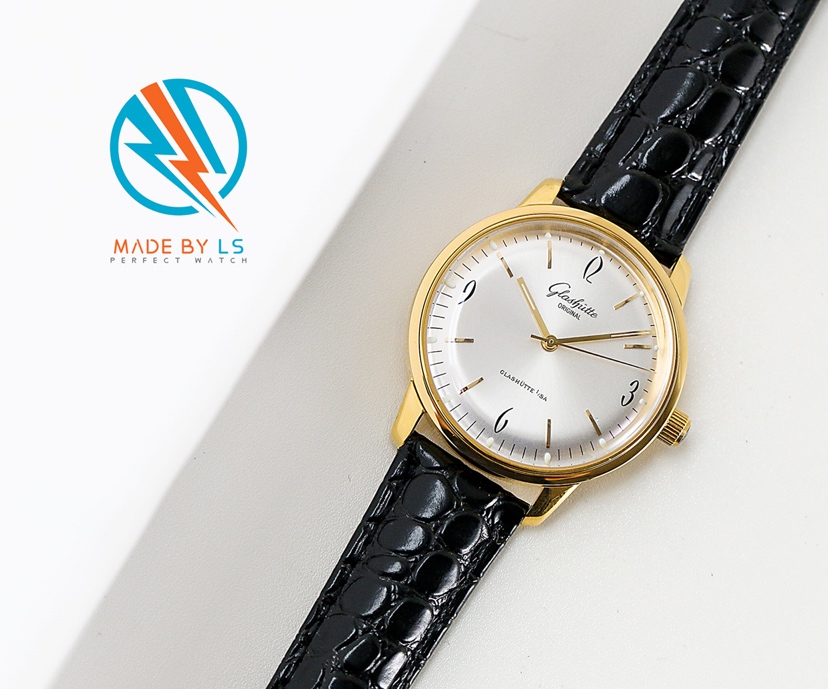 NO:764183,Unified A legendary watch is launched - 'Spezimatic Glashütte gilt 1960s retro commemorative watch'  Product model: 1-39-52-03-02-04 [Case]: 39mm diameter, thickness 10.5mm, polished by top CNC technology, 316L stainless steel case [Dial] The literal scale and hands all inherit the original craftsmanship, and the luminous-coated hands are matched with curved carvings  Dial [Mirror] The curved pot lid mirror is polished from a whole piece of sapphire glass, and is coated with the same high-definition purple-blue anti-glare film as the original. The curvature extends to the ring mouth in the same manner as the original. [Movement] Adopts a super stable Japanese imported movement, truly achieving zero repairs. [Waterproof] 30 kg vacuum pressure test  This watch is designed with many retro elements that are in line with the era, such as the arched sapphire glass mirror, hands with luminous display and Arabic numerals with a sense of the times. All elements are combined to pay tribute to the classics.,,glashutte19860909统一 堪称传奇的腕表面世——“Spezimatic格拉苏蒂鎏金60年代复古纪念腕表 产品型号:1-39-52-03-02-04【表壳】:39mm直径,厚度10.5mm,由CNC顶级工艺打磨而成,316L精钢表壳【表盘】字面刻度和指针全部继承原厂工艺,夜光涂层表针搭配弧形精雕表盘【表镜】由整块蓝宝石玻璃打磨而成的弧形锅盖镜面,镀有原装一模一样的高清紫蓝防炫膜,弧度与原装一致延伸至圈口.【机芯】采用超级稳定的日本进口机芯,真正实现零返修.【防水】30公斤真空压力测试 该款腕表设计了很多符合年代的复古元素,拱形的蓝宝石玻璃表镜,带有夜光显示的指针搭配富有年代感的阿拉伯数字时刻,所有元素综合只为致敬经典.,,glashutte,Watch
