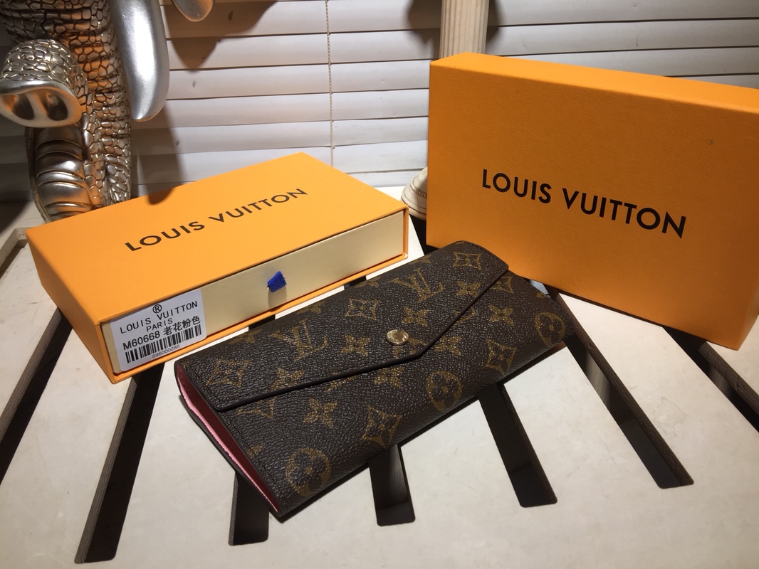 エレガントなモノグラム帆布の信封式財布