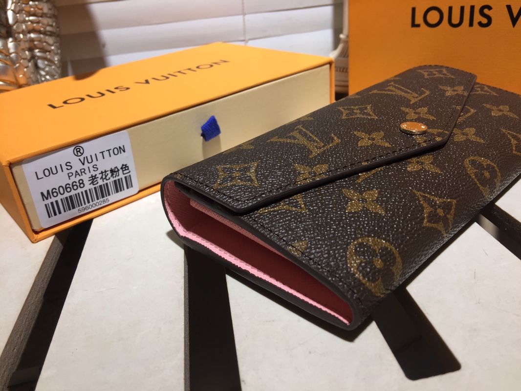 エレガントなモノグラム帆布の信封式財布