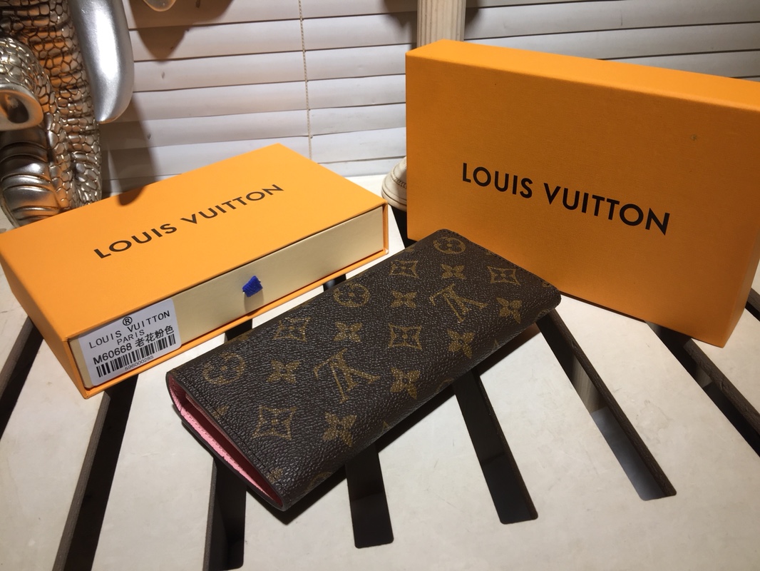 エレガントなモノグラム帆布の信封式財布