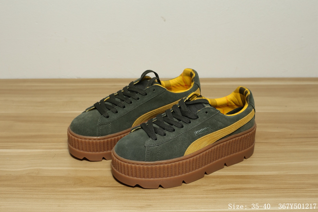 160 #真标半码 彪马 Puma Cleated Creeper 蕾哈娜 松糕厚底增高鞋