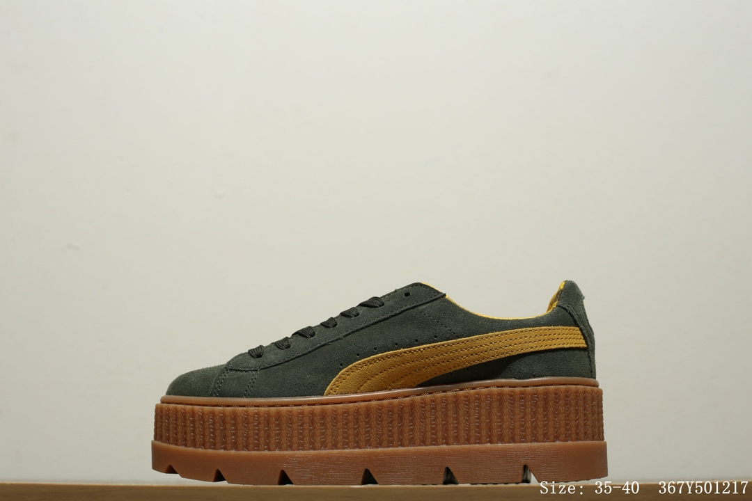 160 #真标半码 彪马 Puma Cleated Creeper 蕾哈娜 松糕厚底增高鞋