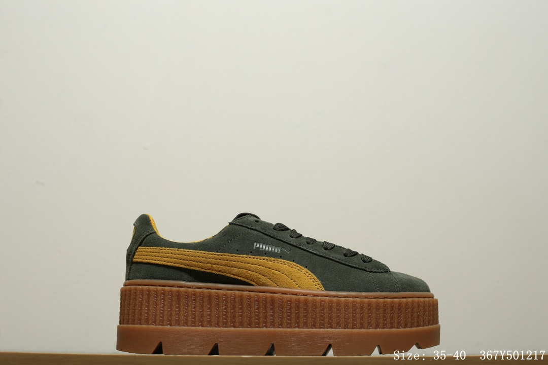 160 #真标半码 彪马 Puma Cleated Creeper 蕾哈娜 松糕厚底增高鞋