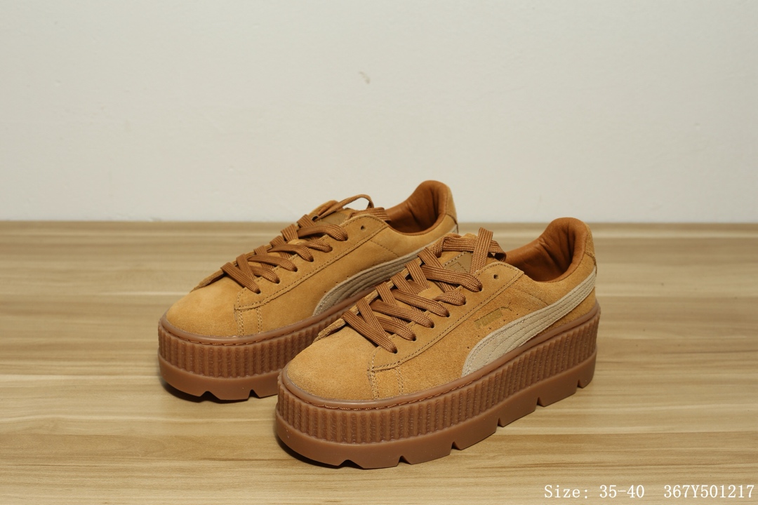 160 #真标半码 彪马 Puma Cleated Creeper 蕾哈娜 松糕厚底增高鞋