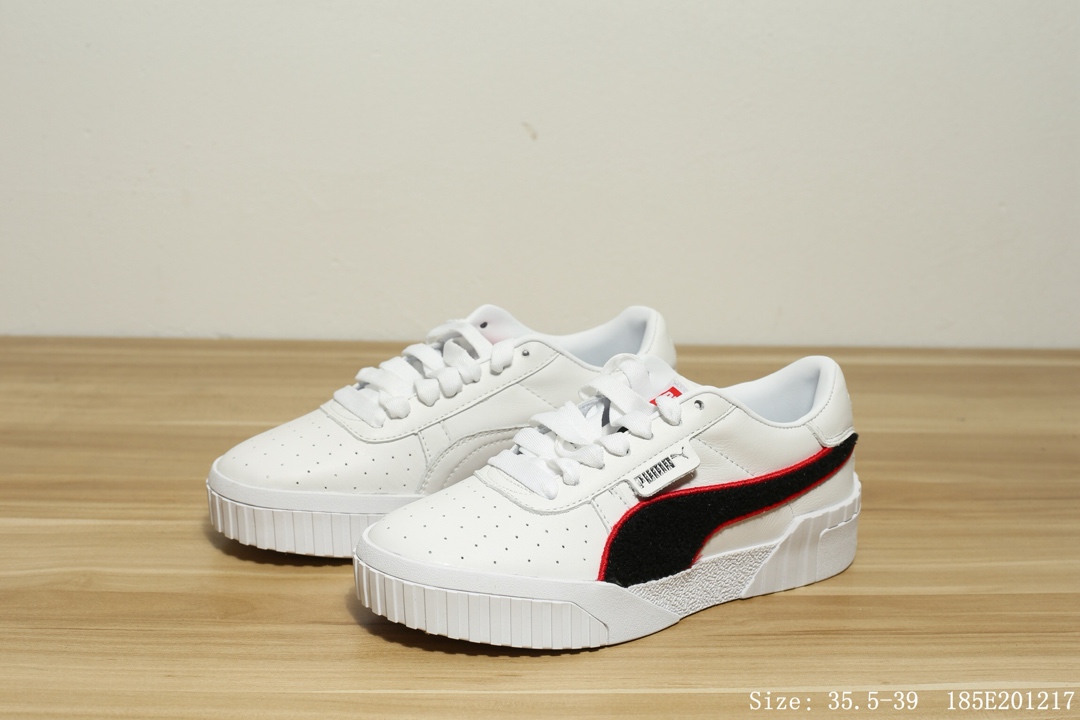 240 #公司级真标半码 过毒版本 彪马厚底板鞋Puma Cali 清新撞色鞋底女休闲板鞋