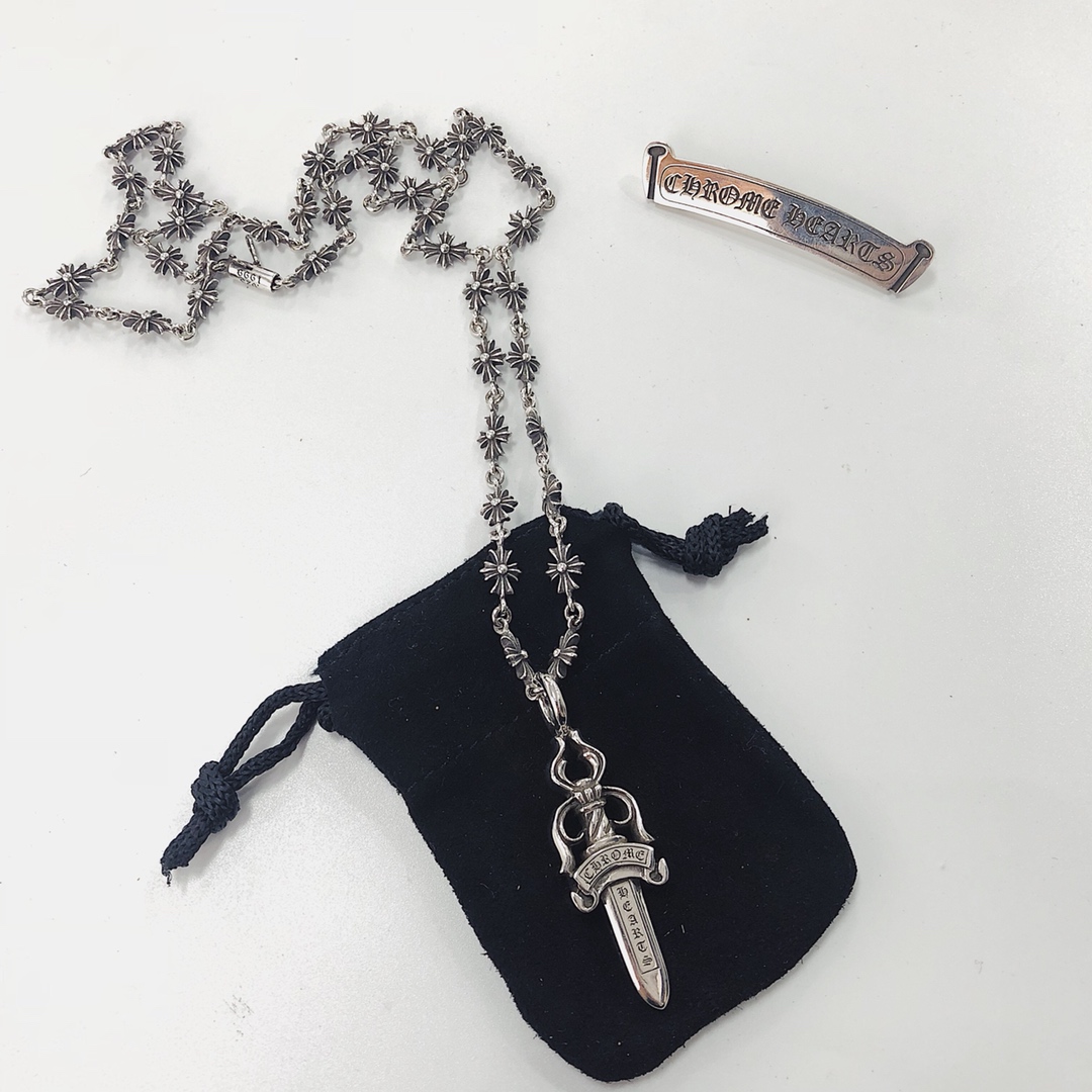 Chrome Hearts 品质克罗心Chrome hearts 十字链小号宝剑项链