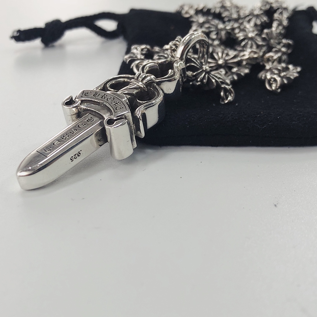 Chrome Hearts 品质克罗心Chrome hearts 十字链小号宝剑项链