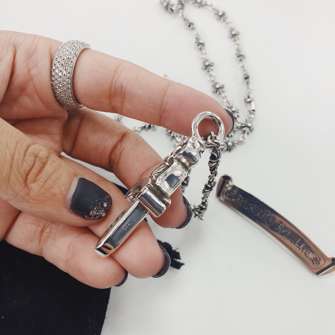 Chrome Hearts 品质克罗心Chrome hearts 十字链小号宝剑项链