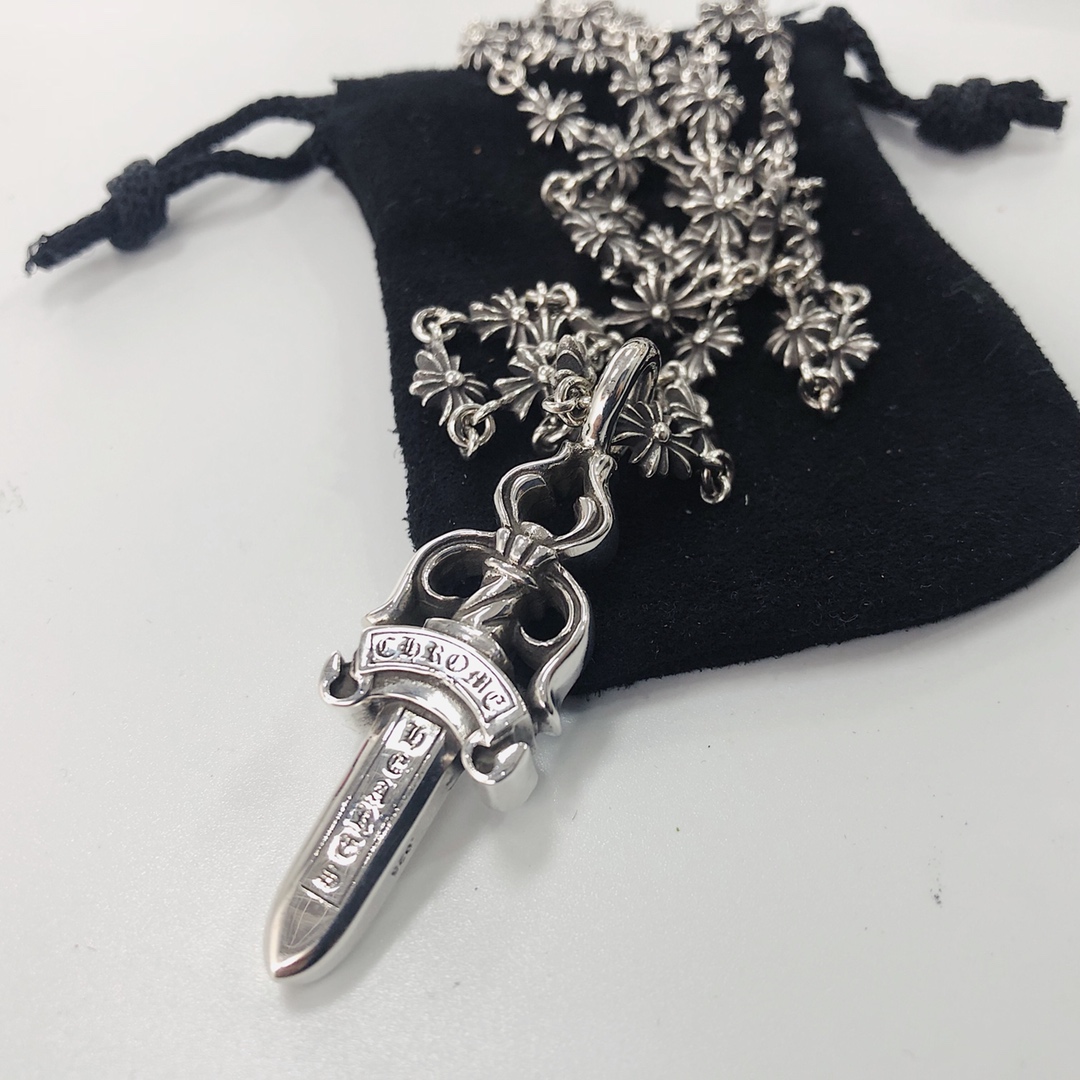 Chrome Hearts 品质克罗心Chrome hearts 十字链小号宝剑项链