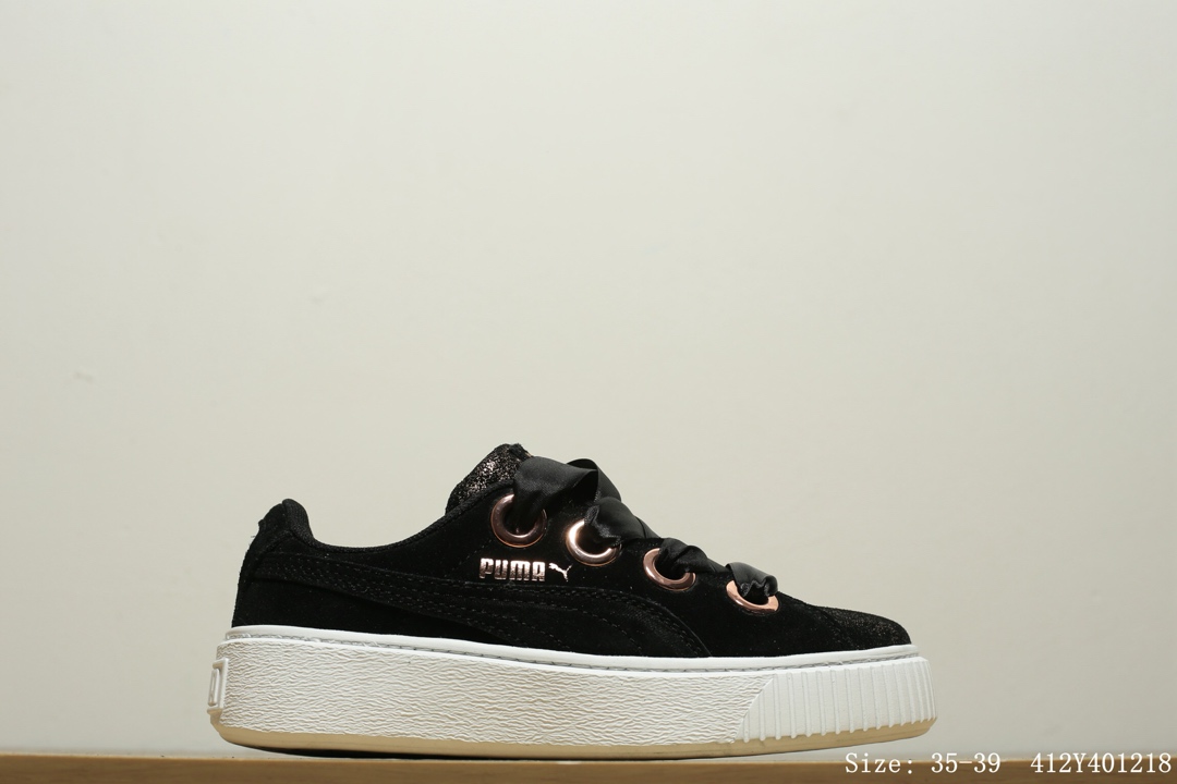 150 #真标半码 彪马 Puma Suede Platform Core 蕾哈娜 翻毛皮 厚底增高休闲板鞋 #412Y401218