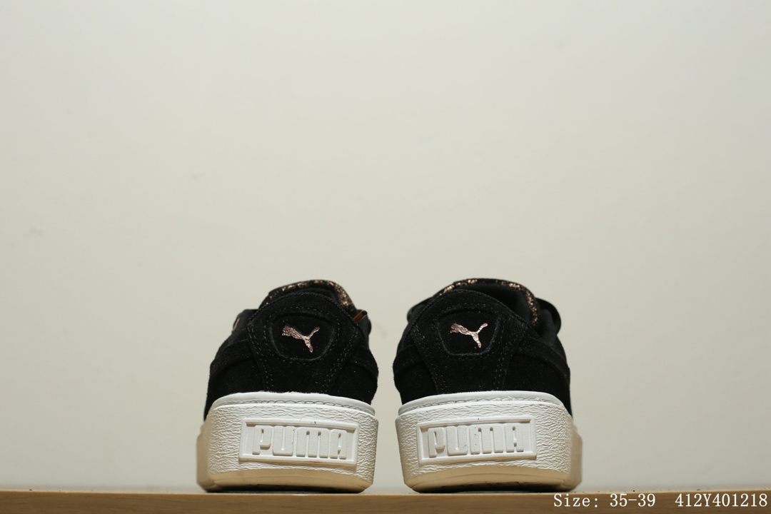 150 #真标半码 彪马 Puma Suede Platform Core 蕾哈娜 翻毛皮 厚底增高休闲板鞋 #412Y401218