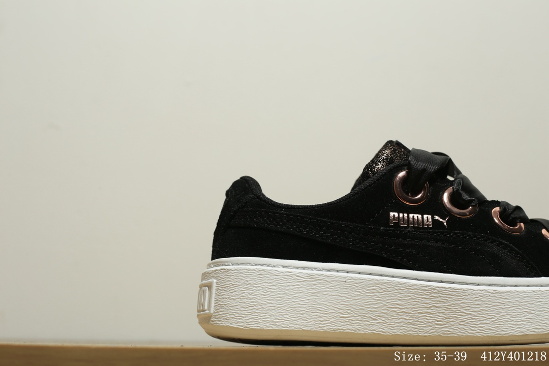 150 #真标半码 彪马 Puma Suede Platform Core 蕾哈娜 翻毛皮 厚底增高休闲板鞋 #412Y401218