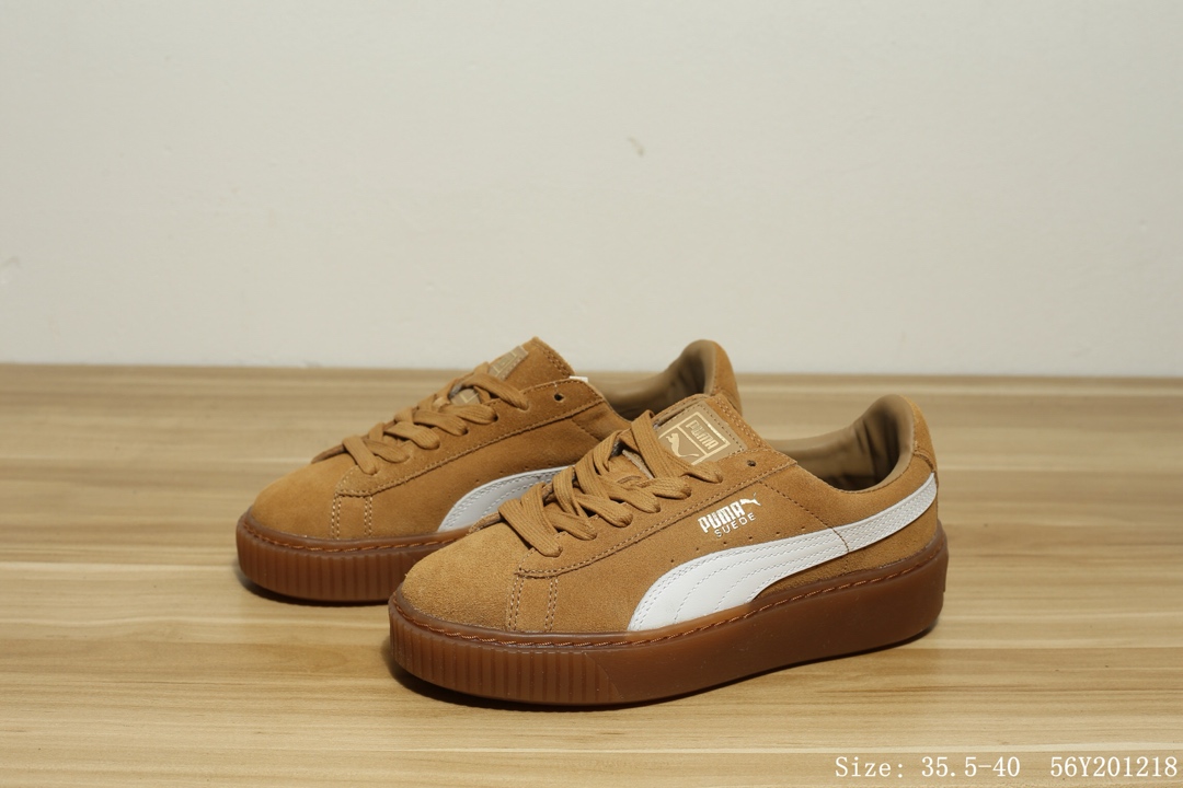 130 #真标半码 彪马 Puma Suede Platform Core 蕾哈娜 厚底增高休闲板鞋 #56Y201218