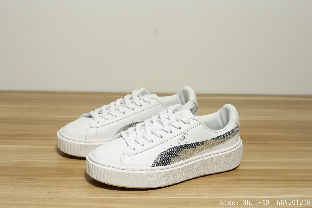 130 #真标半码 彪马 Puma Suede Platform Core 蕾哈娜 厚底增高休闲板鞋 #56Y201218