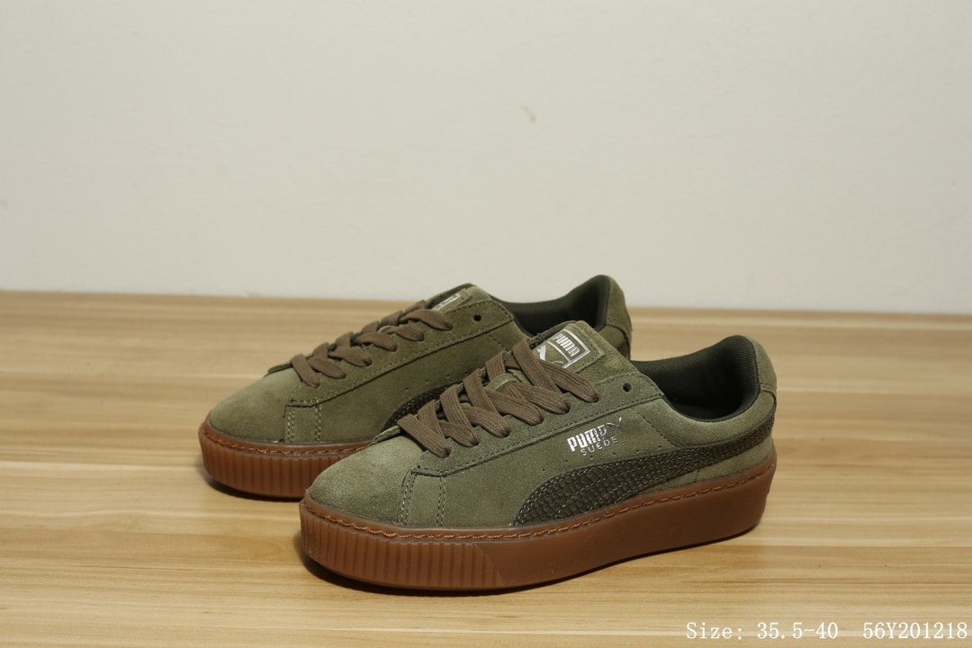 130 #真标半码 彪马 Puma Suede Platform Core 蕾哈娜 厚底增高休闲板鞋 #56Y201218