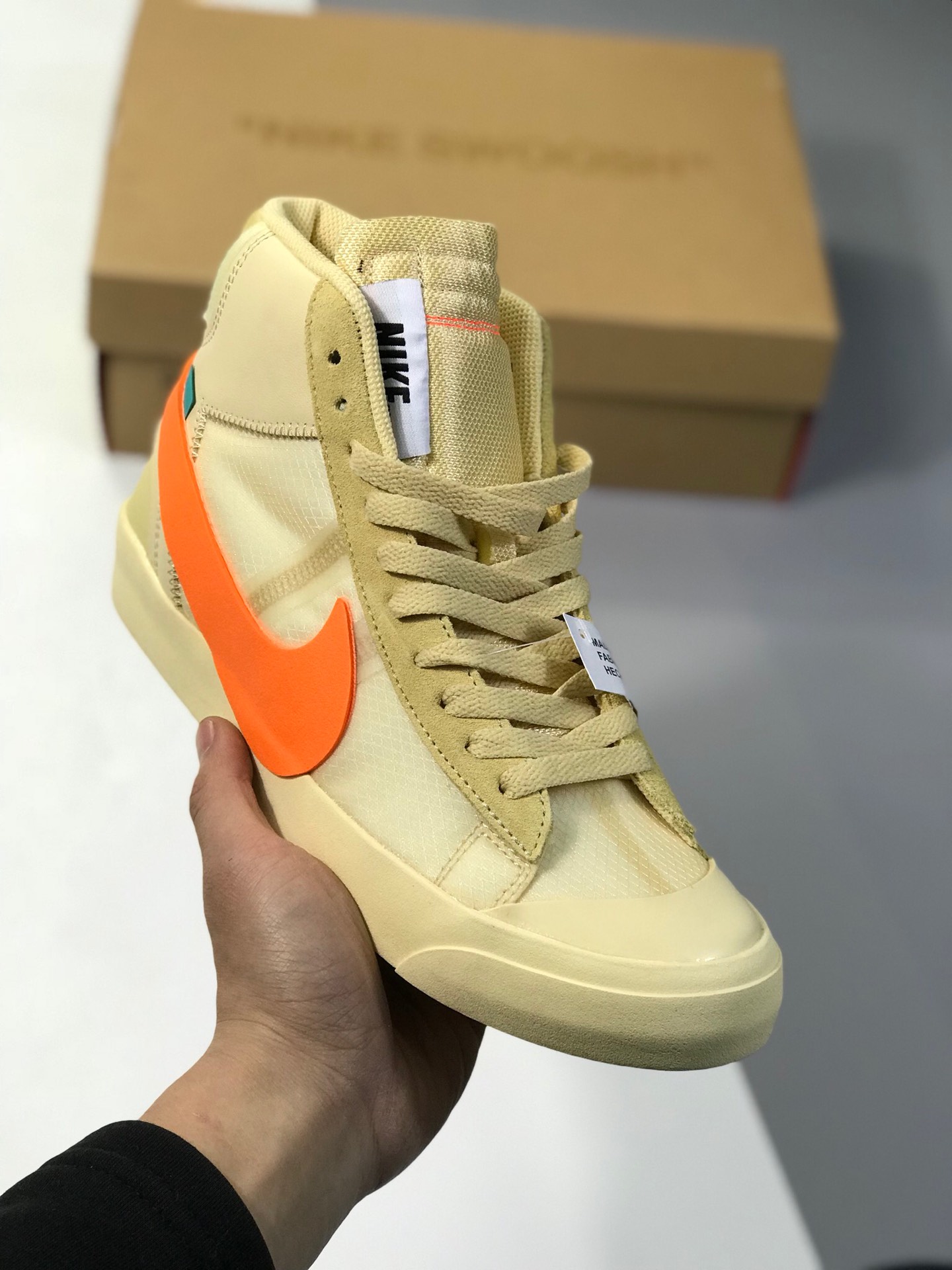 170耐克 The 10: Nike Blazer Mid 高邦板鞋 开拓者联名OW 原装鞋型走线 纯原底 头层