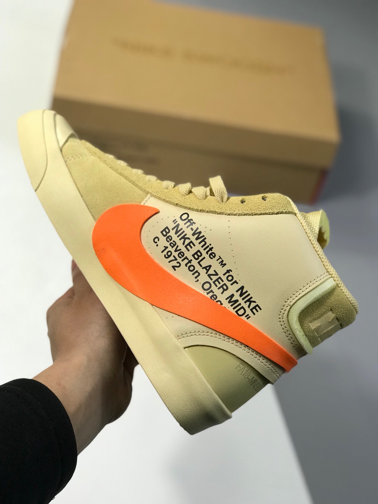 170耐克 The 10: Nike Blazer Mid 高邦板鞋 开拓者联名OW 原装鞋型走线 纯原底 头层