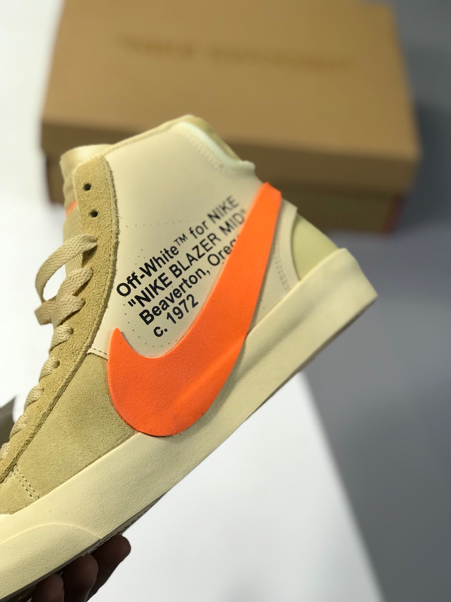 170耐克 The 10: Nike Blazer Mid 高邦板鞋 开拓者联名OW 原装鞋型走线 纯原底 头层