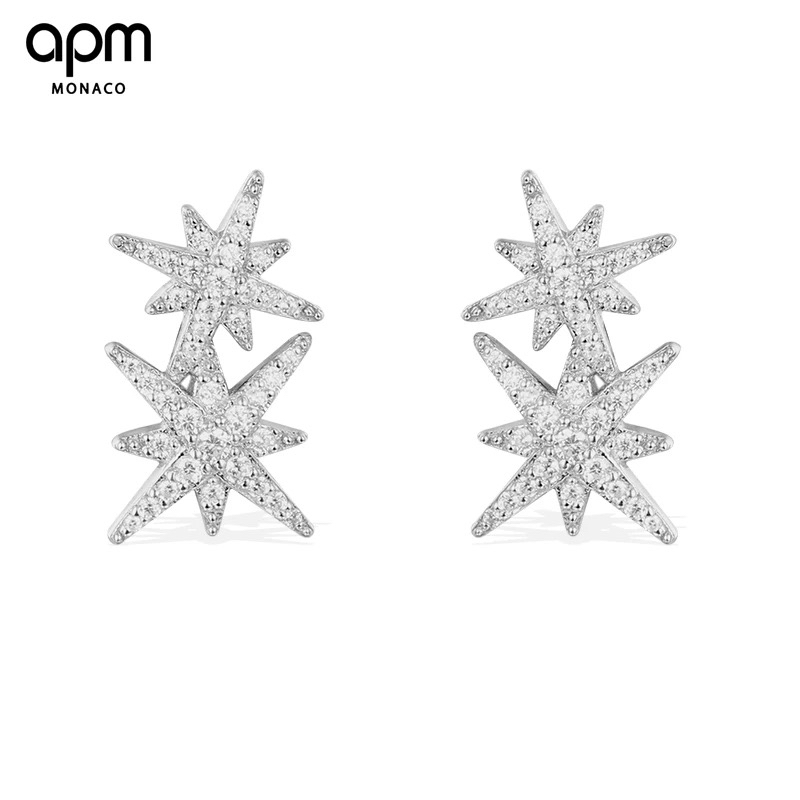 NO:103794,Double meteor silver earrings for women, personalized versatile earrings, retro fashion earrings, temperament earrings, Apm earrings19860909双流星银耳环女 个性百搭耳饰复古时尚耳坠 气质耳钉,Apm耳钉,earrings,Jewelry