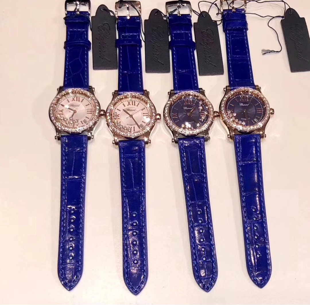 Lacoste 萧邦 女款，搭配美洲鳄鱼皮，是一款非常有质感的女表