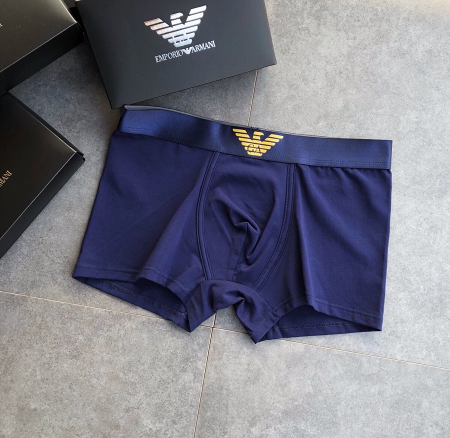 Armani 阿玛尼 经典款 外贸公司合作订单 时尚百搭 舒适男士内裤 科学配 95%棉+5%氨纶,柔软