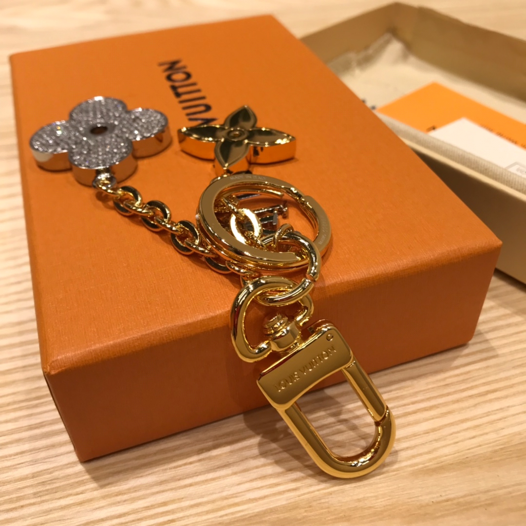 Blooming Flower Keychain on a handbag