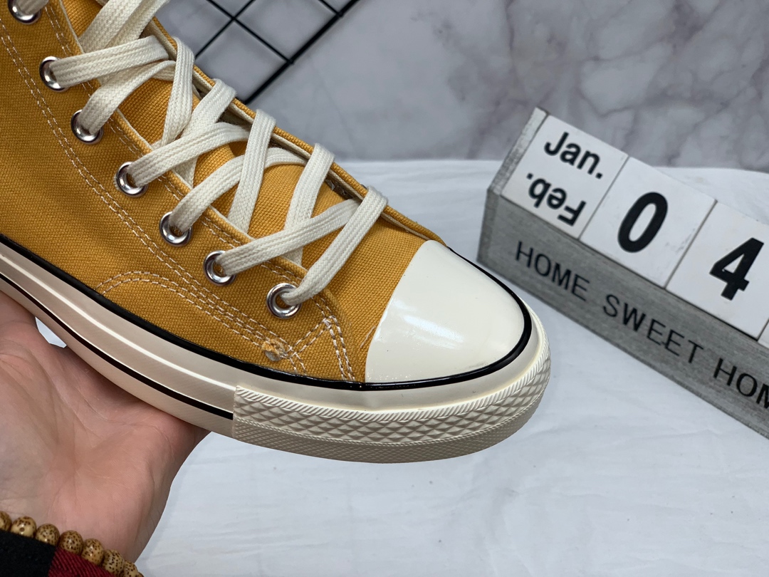 105 蓝底 匡威 Converse 1970s 162050C  复刻三星标  高品质高帮帆布滑板鞋