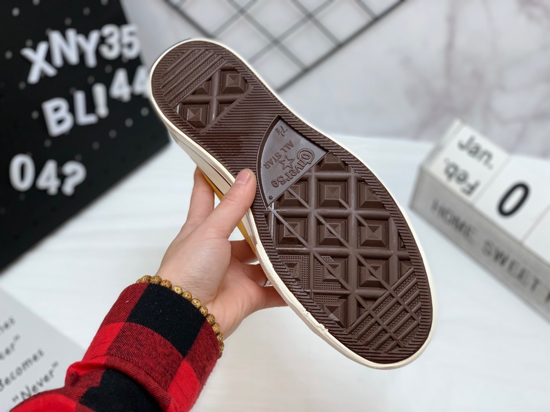 105 蓝底 匡威 Converse 1970s 162050C  复刻三星标  高品质高帮帆布滑板鞋