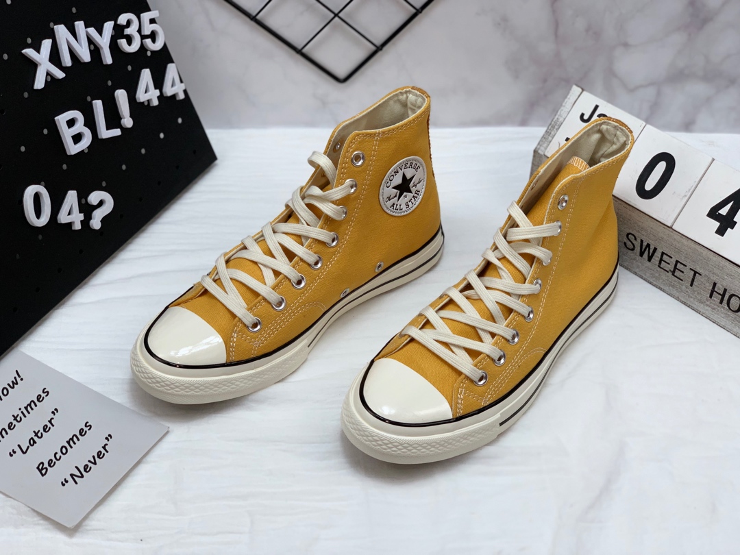 105 蓝底 匡威 Converse 1970s 162050C  复刻三星标  高品质高帮帆布滑板鞋