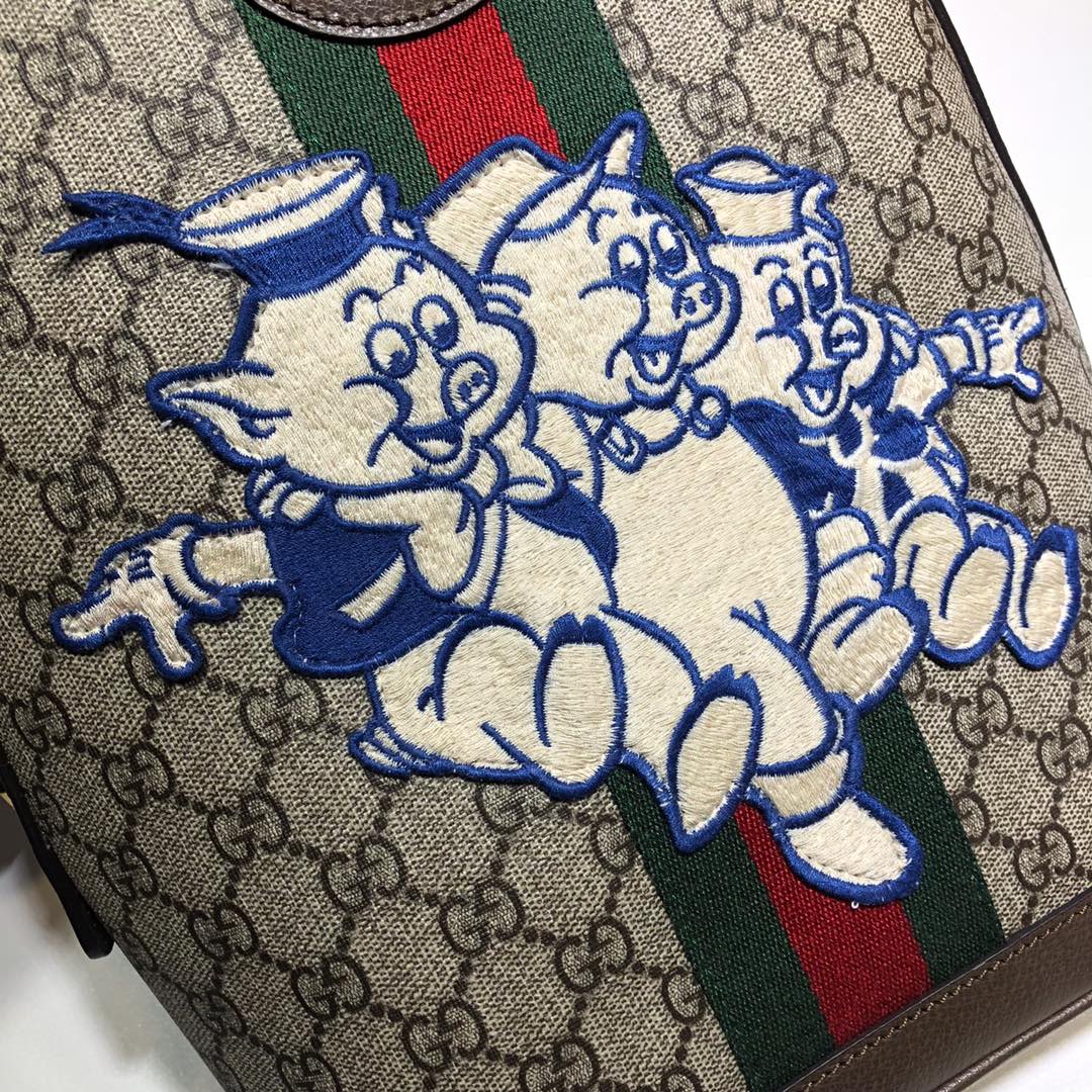 GUCCI古驰三只小猪印花双G双肩背包552884
