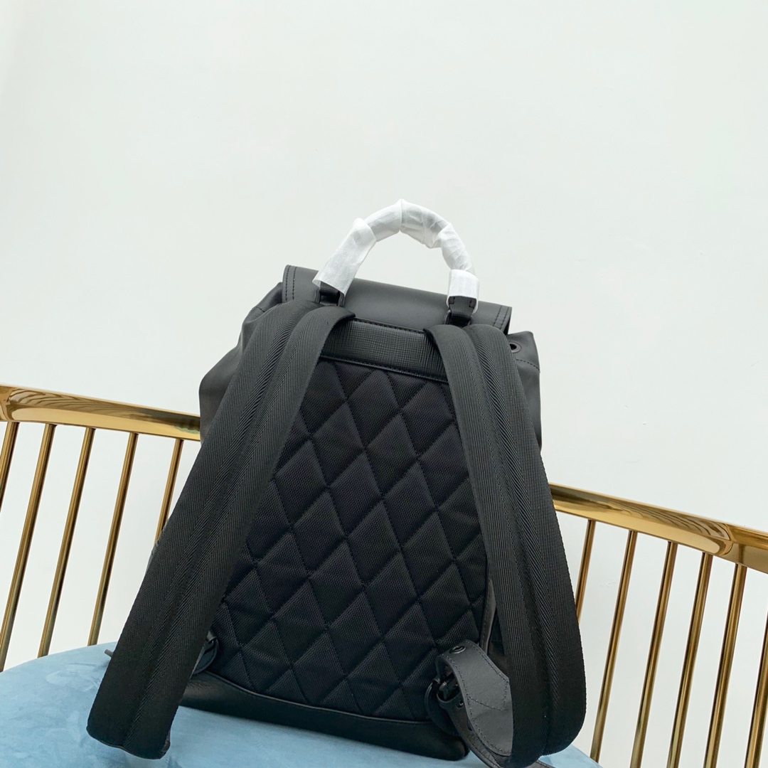 Burberry Men's Full Leather Military Backpack Made of Buffalo Leather! If you know the stuff, it feels great! Exclusively customized black steel