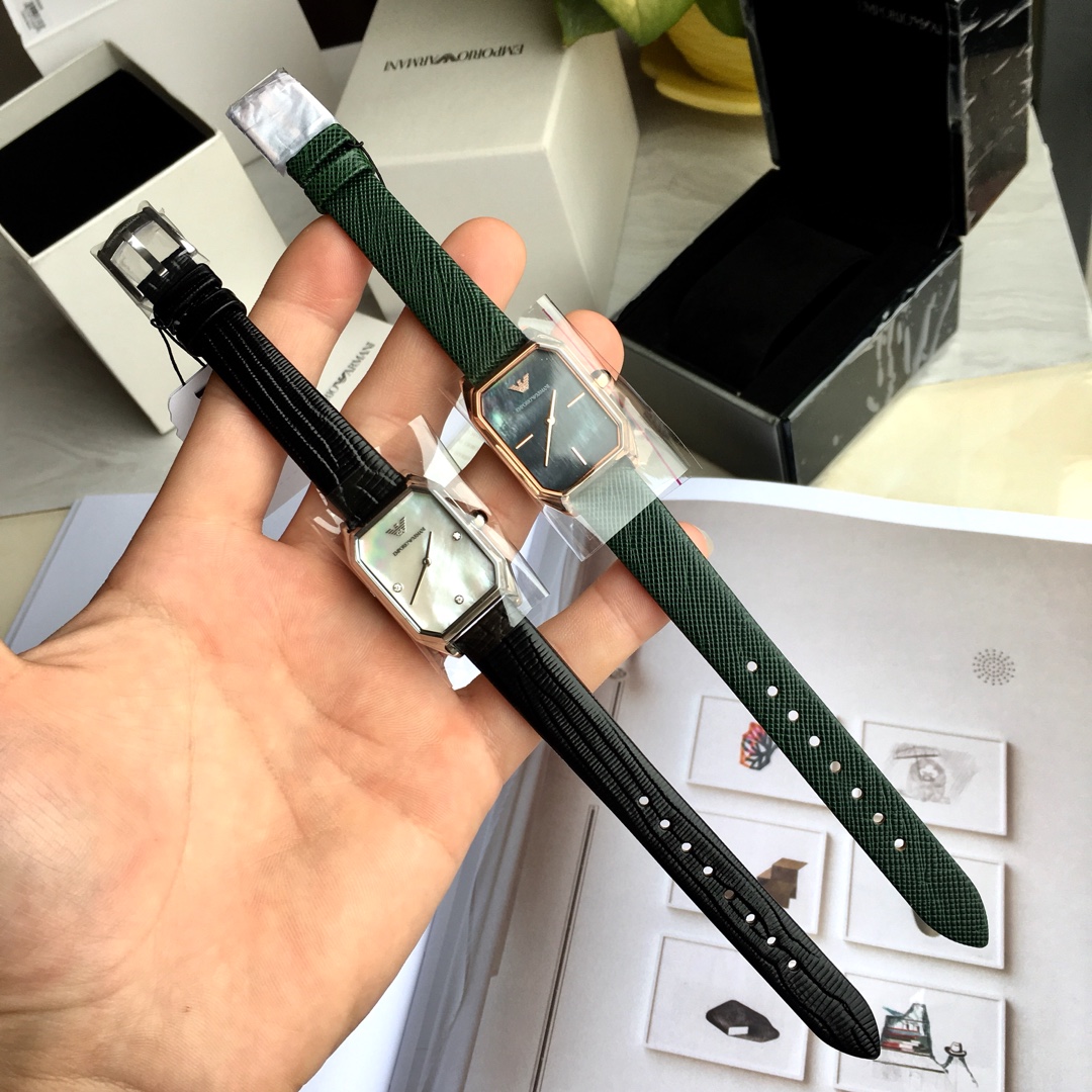 ARMANI/Armani AR11148, AR11149. El último modelo del sitio web oficial, esfera cuadrada pequeña de dos manecillas, simp…