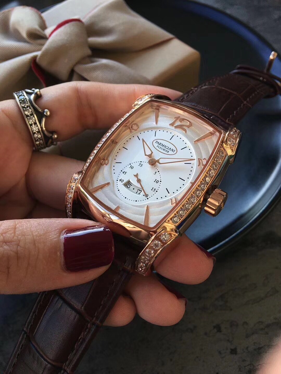 Stylish Stone-to-Face Puma Watch: Precise 1048-Couple Timepiece with Imported Stone Cores - 图片 8