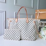 Louis Vuitton LV Neverfull Bags Handbags Canvas Fabric Vintage